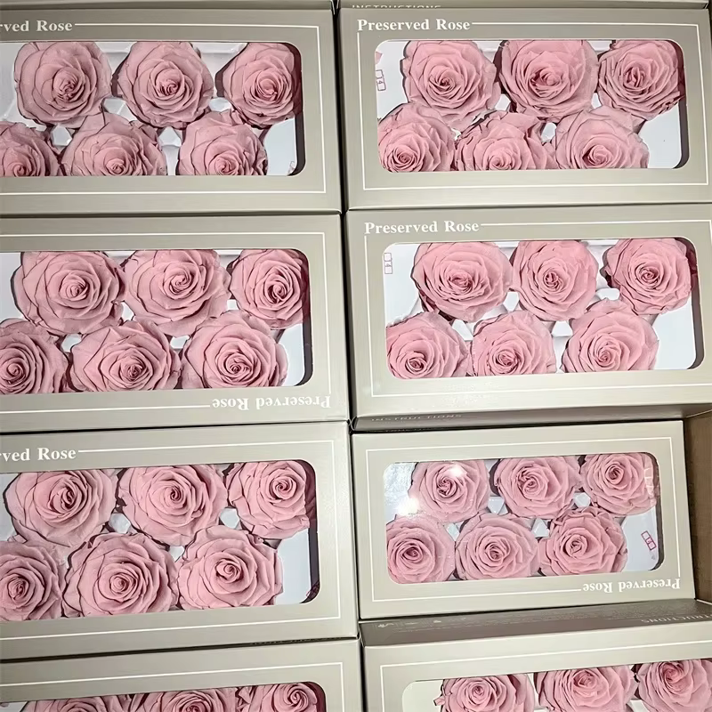 8 pièces de roses éternelles naturelles, 4-5 cm, parfum naturel, longue durée, cadeau de la Saint-Valentin pour petite amie, décoration de la maison