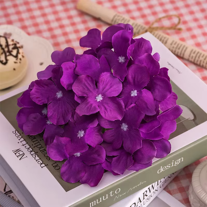Tête de fleur d'hortensia artificielle 13-15cm