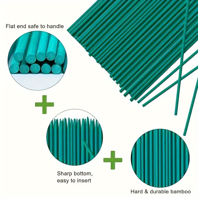 10 piquets de support robustes pour plantes