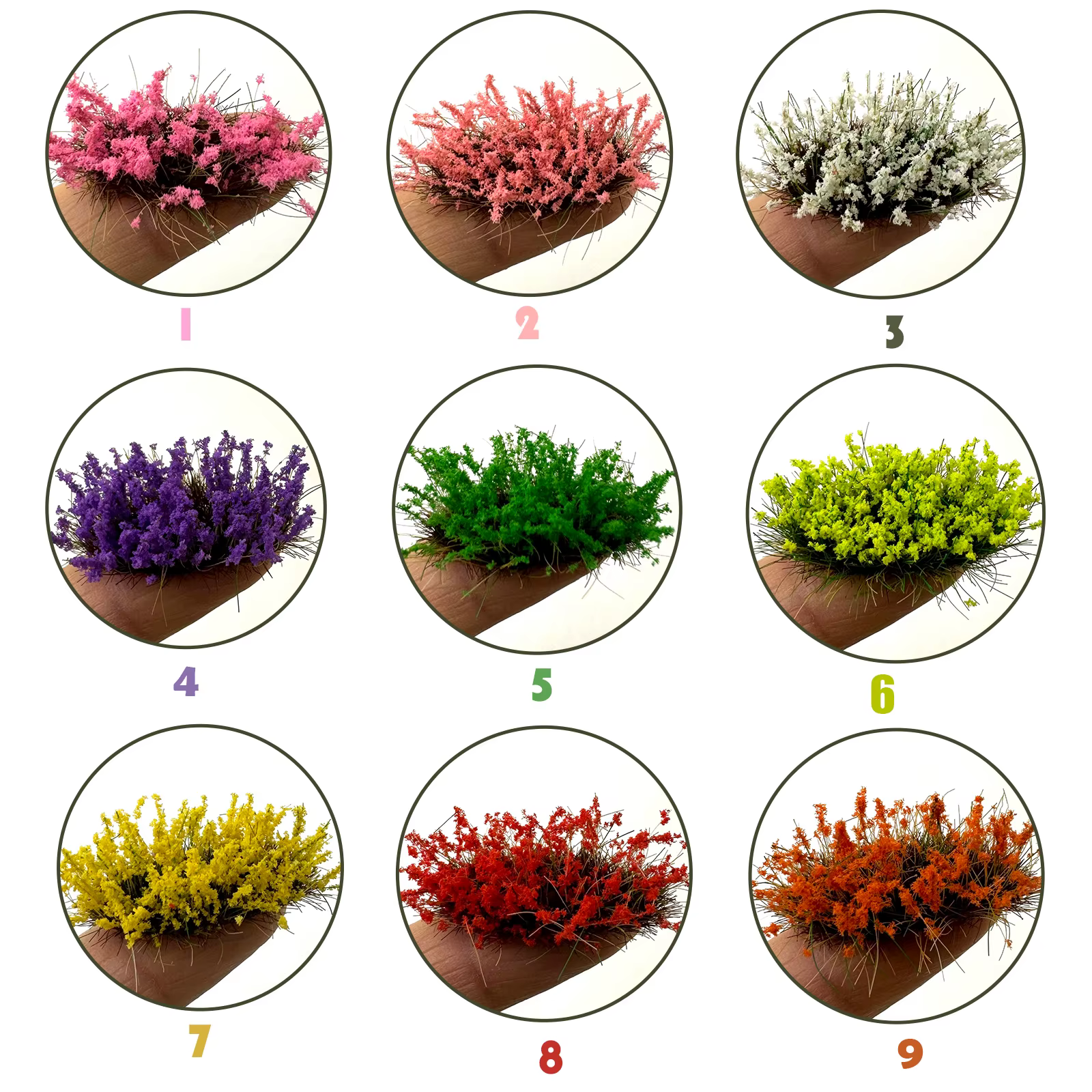 Grappe de fleurs miniatures pour Micro Simulation de paysage
