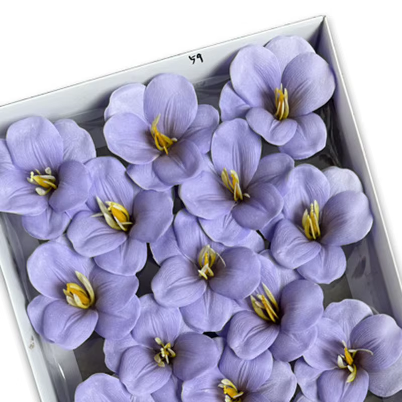 7x5 cm 10/50pcs tête de tulipe floraison fleur de savon bricolage cadeau floral pour la fête des mères anniversaire
