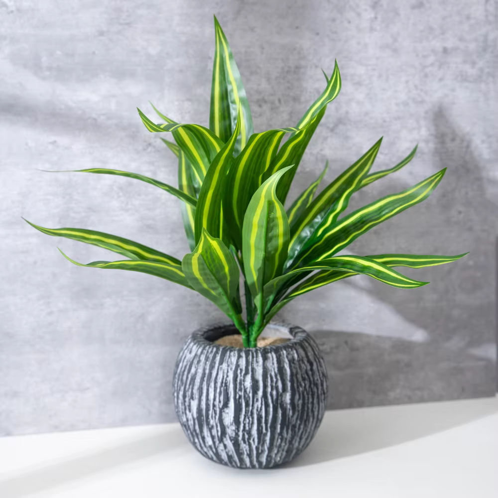 Faux combo d'agave en plastique pour la décoration intérieure et le jardin