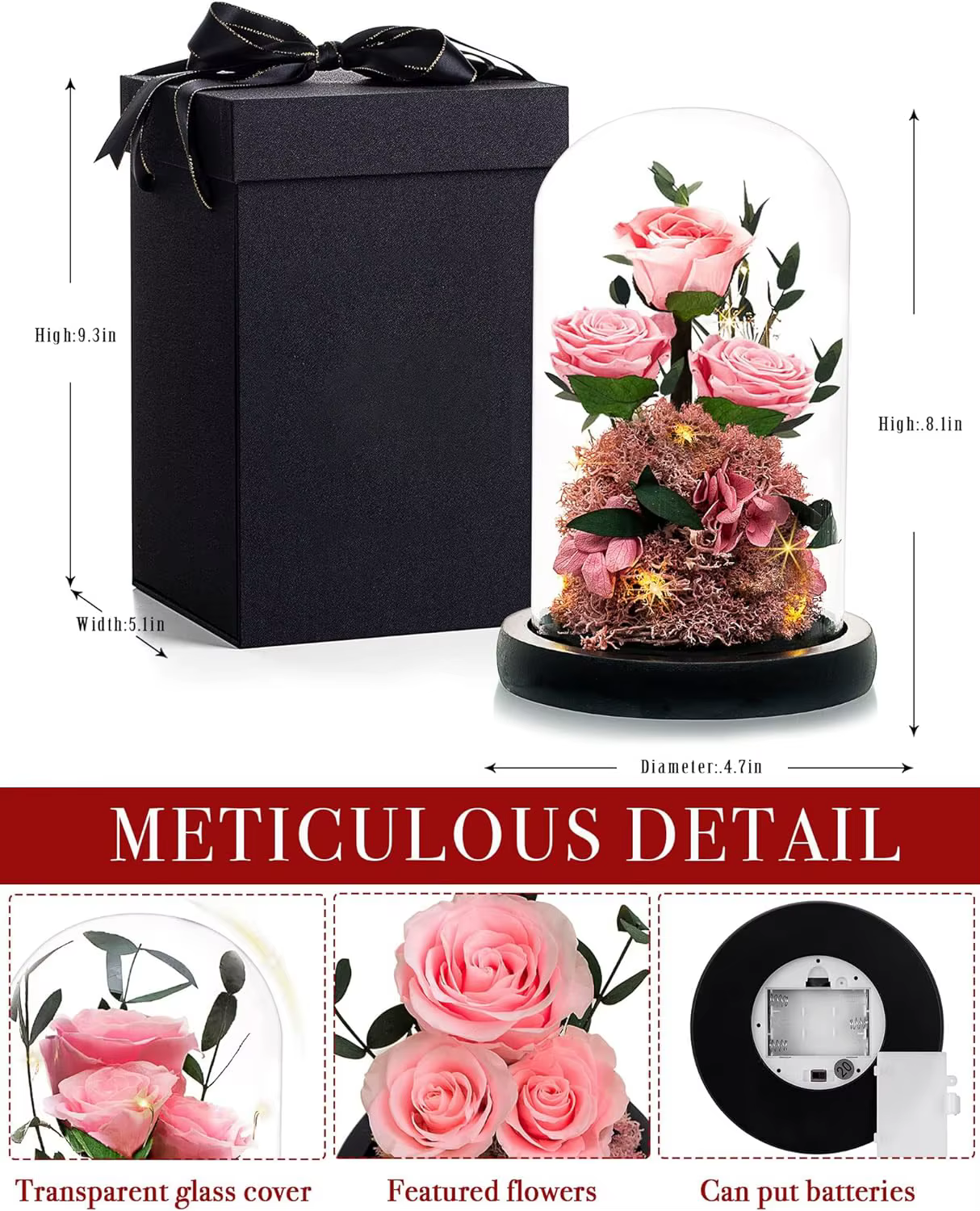 Fleurs de rose La Belle et la Bête pour la fête des mères