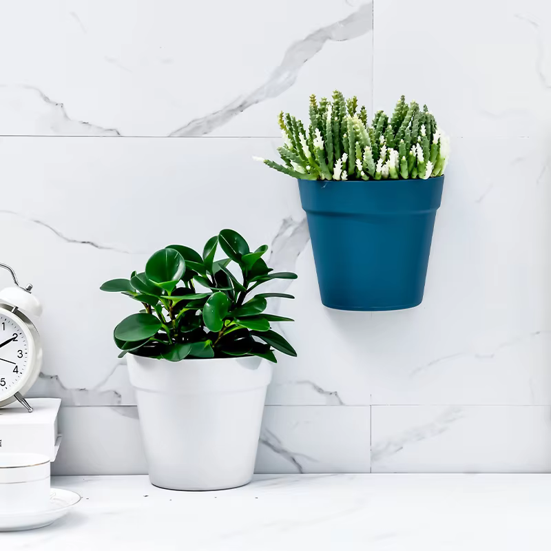 Pots de fleurs muraux en plastique pour la décoration intérieure