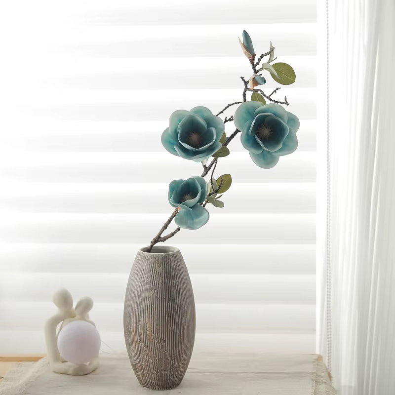 Fleurs artificielles de magnolia avec de longues branches