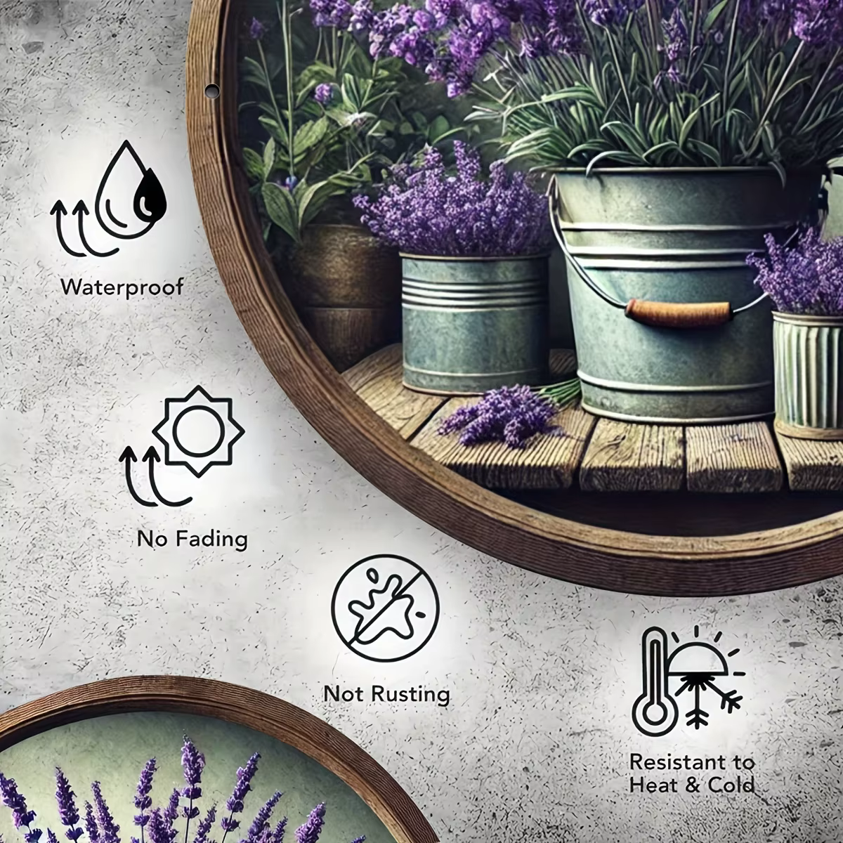 Jardinière ronde en bois 8 pouces 2D