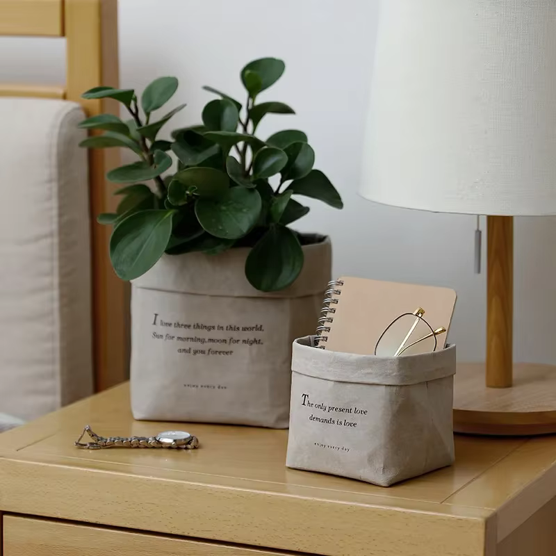 SHIMOYAMA – Pot de fleurs en papier Kraft