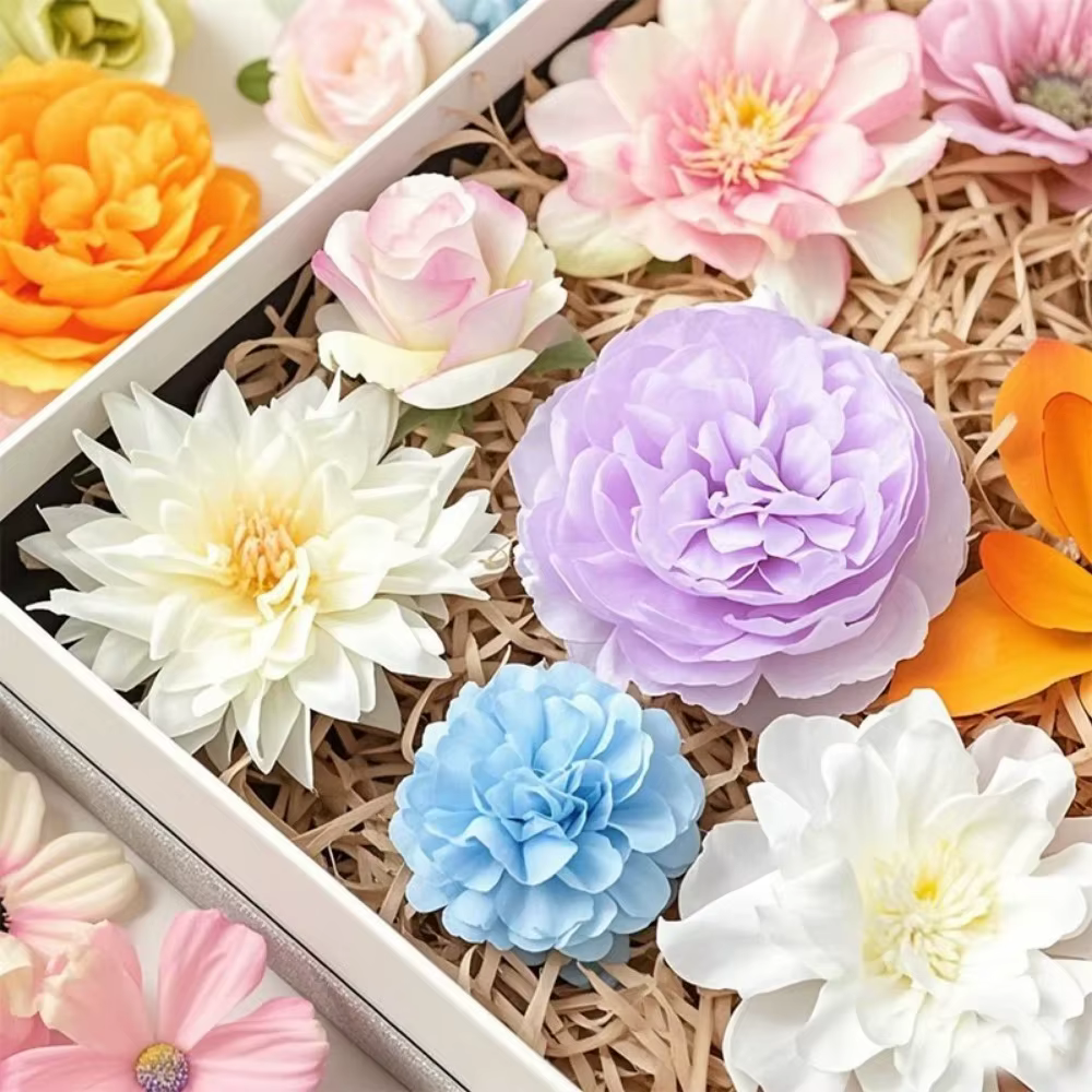 20/52 pièces mélange aléatoire de fleurs artificielles fausses