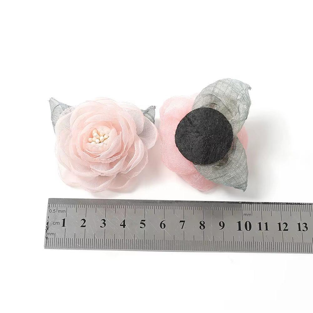 Fleur artificielle en tissu mousseline de soie