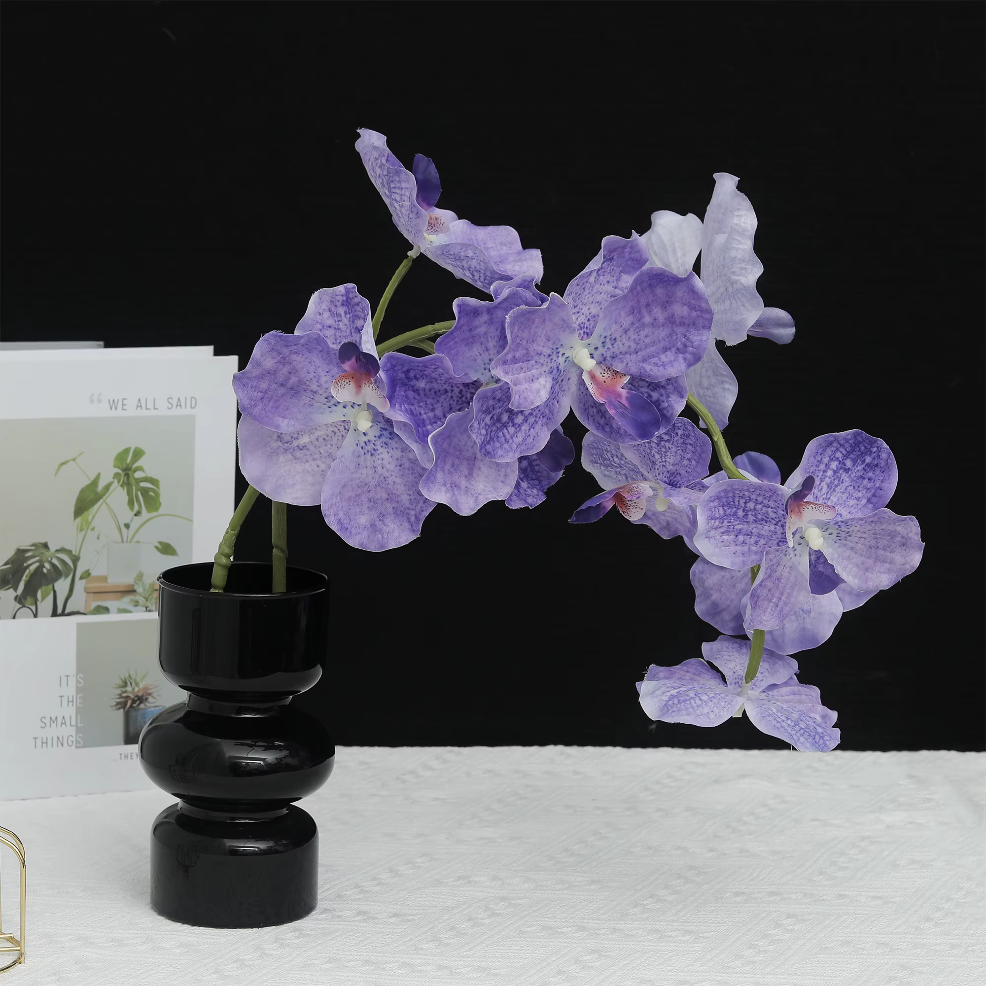 Orchidée papillon fleurs artificielles soie