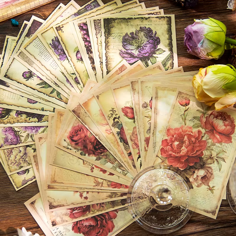 Papier matériel plantes fleurs