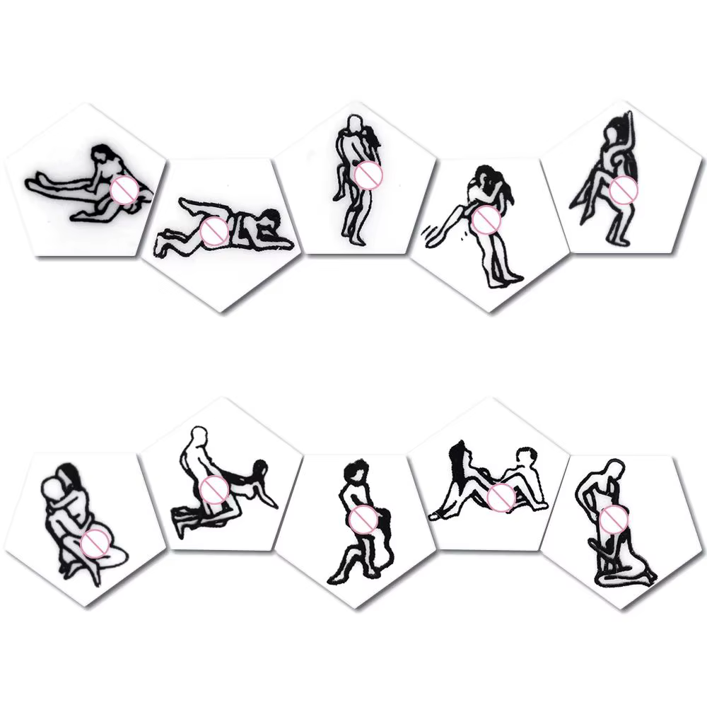 Dés pour adultes, jouets Sexy, 12 côtés, sexe érotique, amour, Posture, jeu d'humour pour Couple, Position sexuelle, préliminaires, Cube en acrylique, accessoire