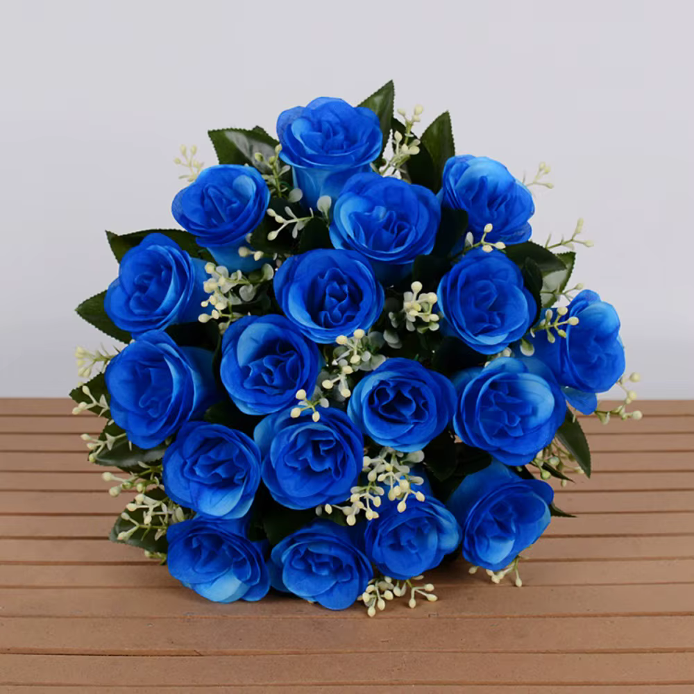 18 têtes de fleurs artificielles miniatures pour photographie