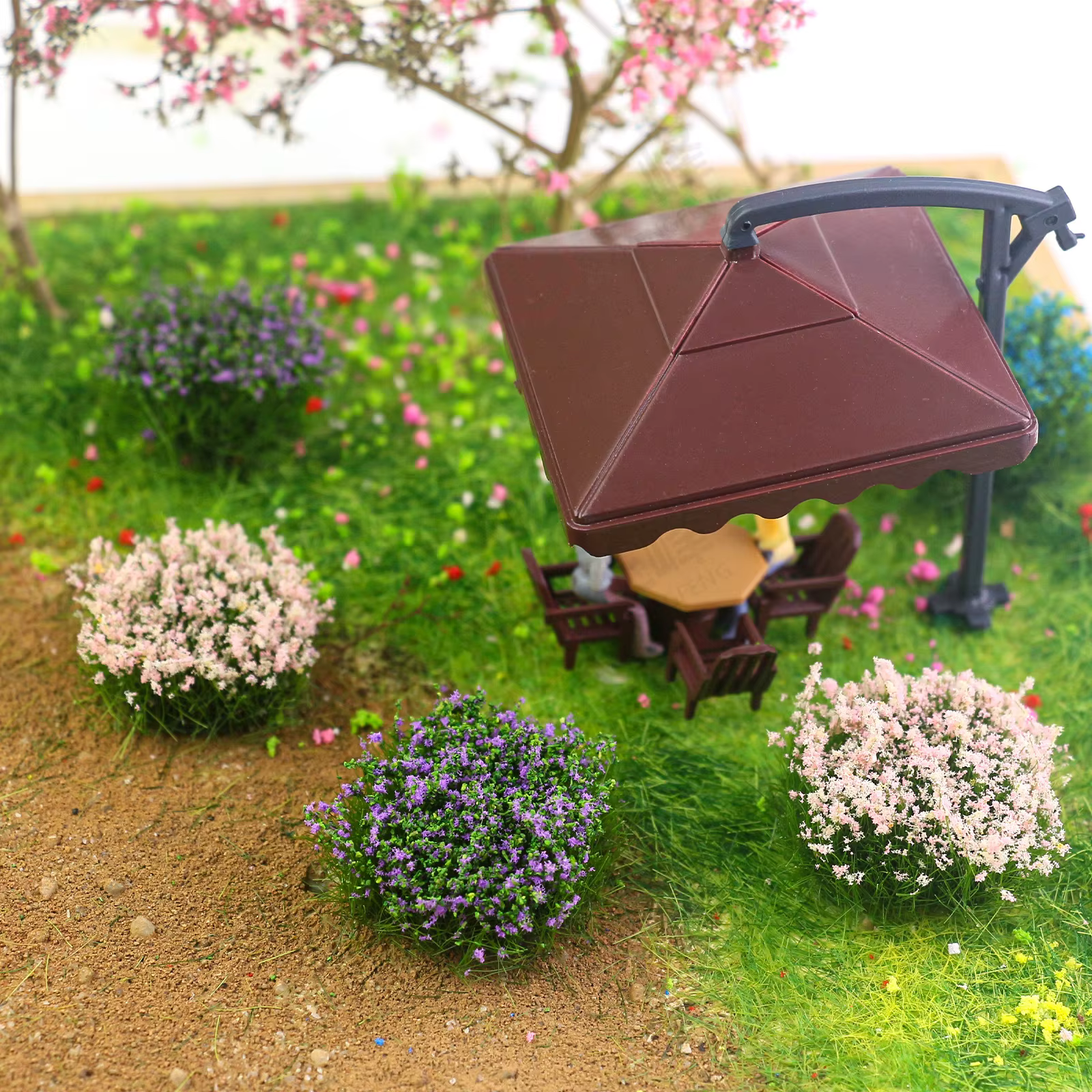Lot de 8 modèles de grappes de fleurs artificielles de couleur aléatoire pour table de sable