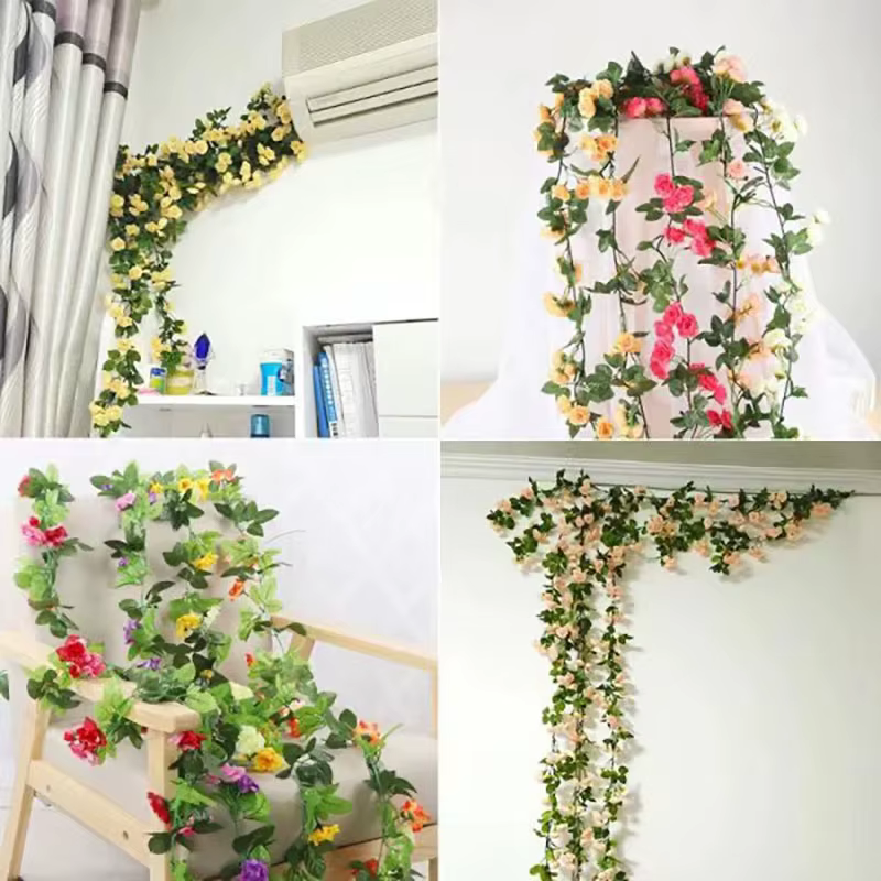 2.5M fleurs artificielles pivoine fleur vigne pour mariage maison chambre décoration de noël jardin arc bricolage fausse