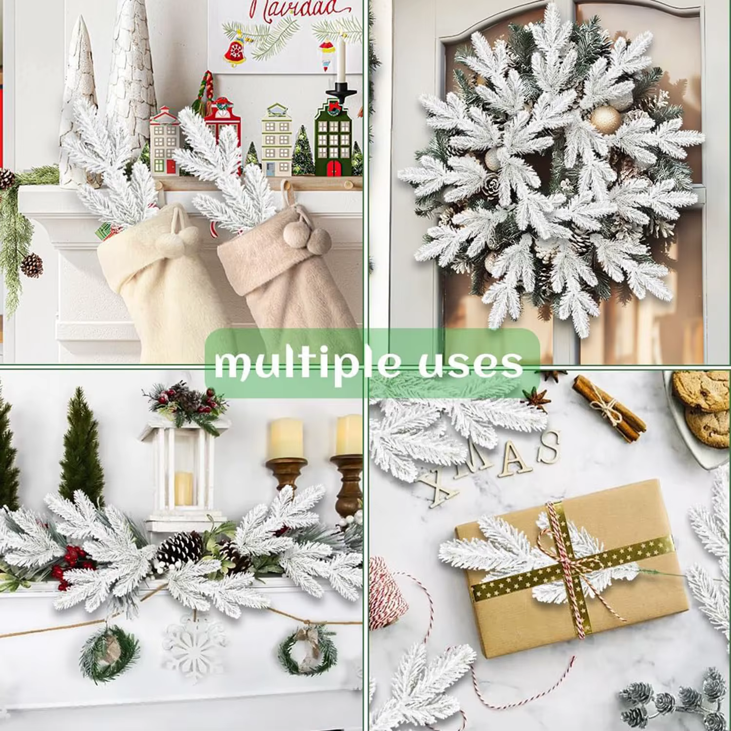 10/20Pc Plante Artificielle Pin Aiguille Halloween De Noël Arbres Maison Chambre Photographie Décor En Plein Air Jardin Mariage Bricolage Cadeau