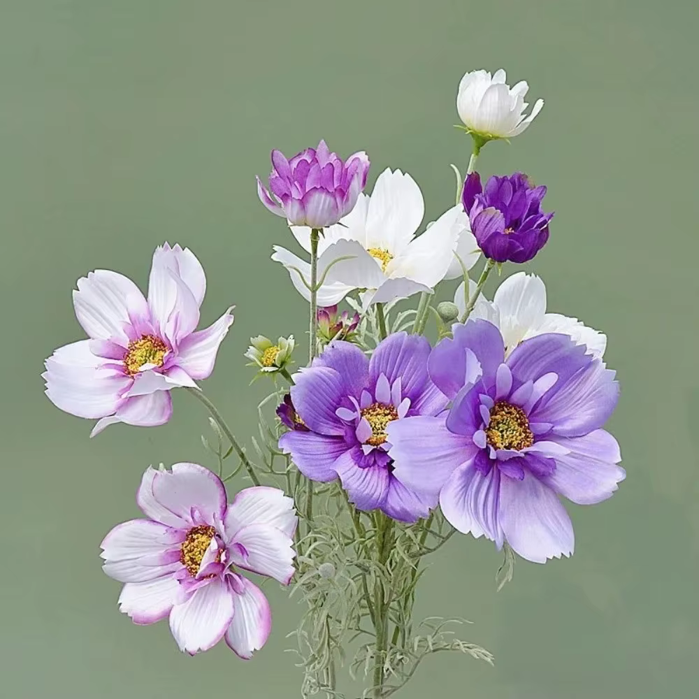 Branche de fleur artificielle Cosmos de 77 cm de longueur