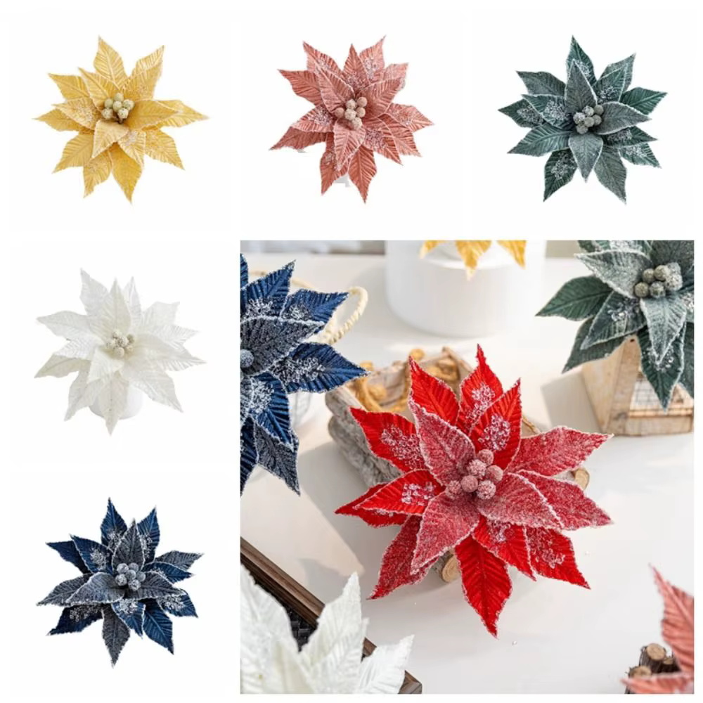 Fleur de noël luxueuse en Faux velours