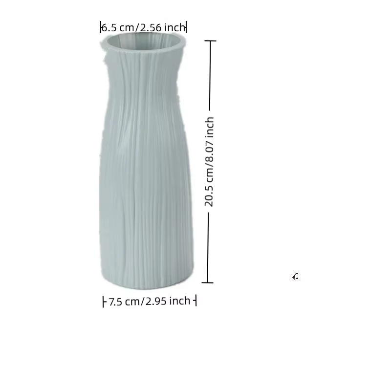 Vase en plastique pour fleurs séchées avec pot