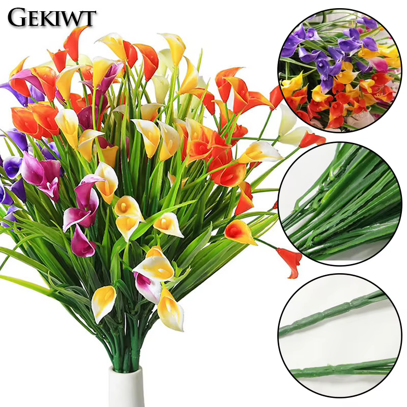 Lot de petites fleurs artificielles