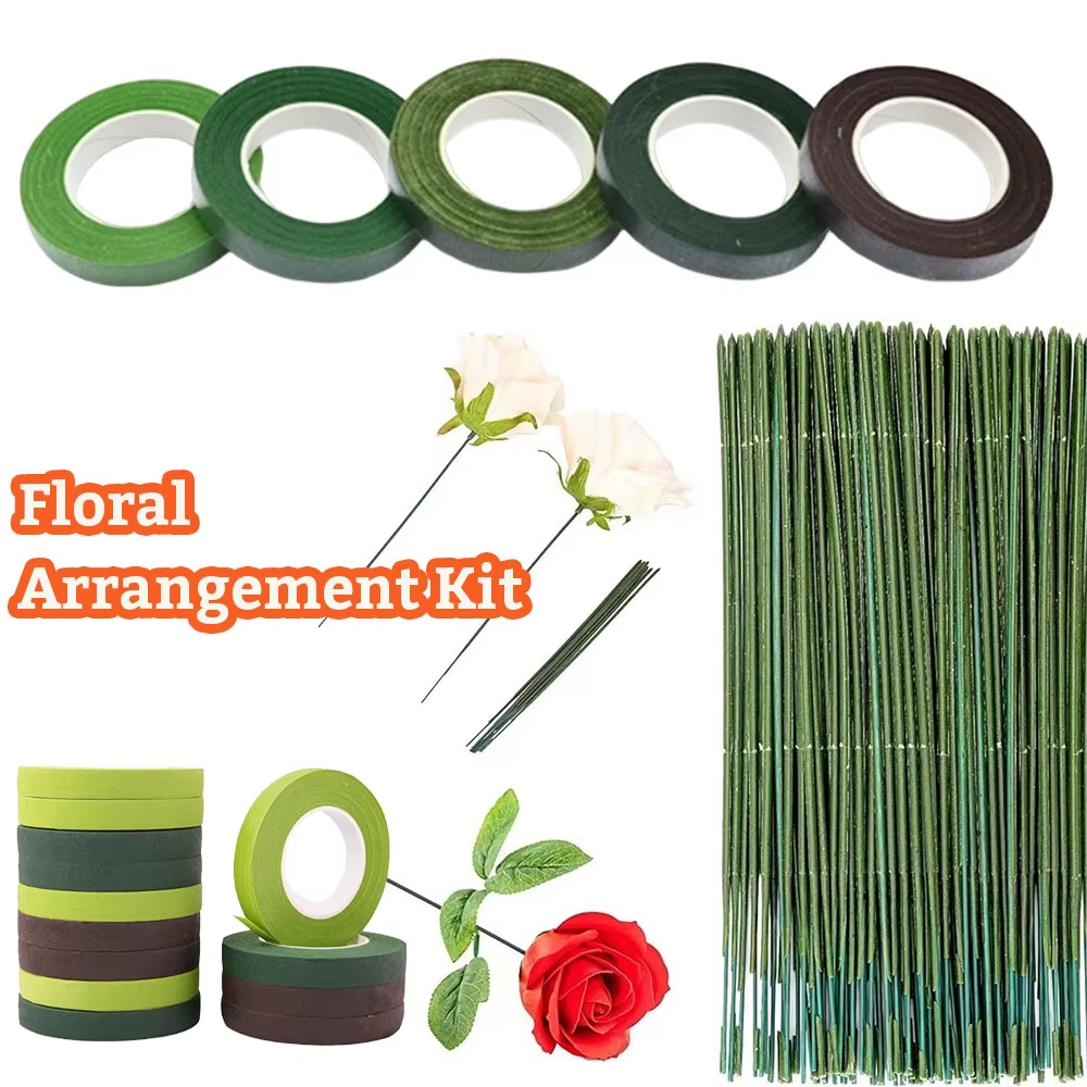 Bâtons de tige de fleur verte