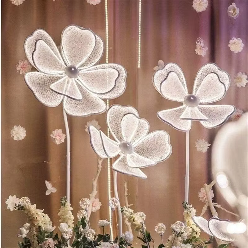 Fleurs de pivoine lumineuses décoratives à LED