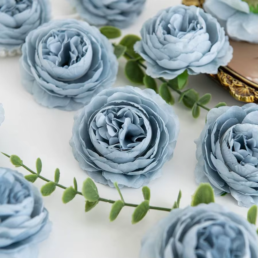 Fleur artificielle soie pivoine tige combinaison cour extérieure mariage bouquet de mariée maison chambre vacances couronne boîte de bricolage Decoratio