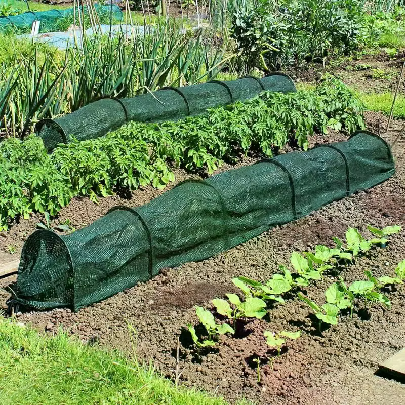 Jardin extérieur serre Tunnel ombre filet couverture Portable Cloche cerceaux