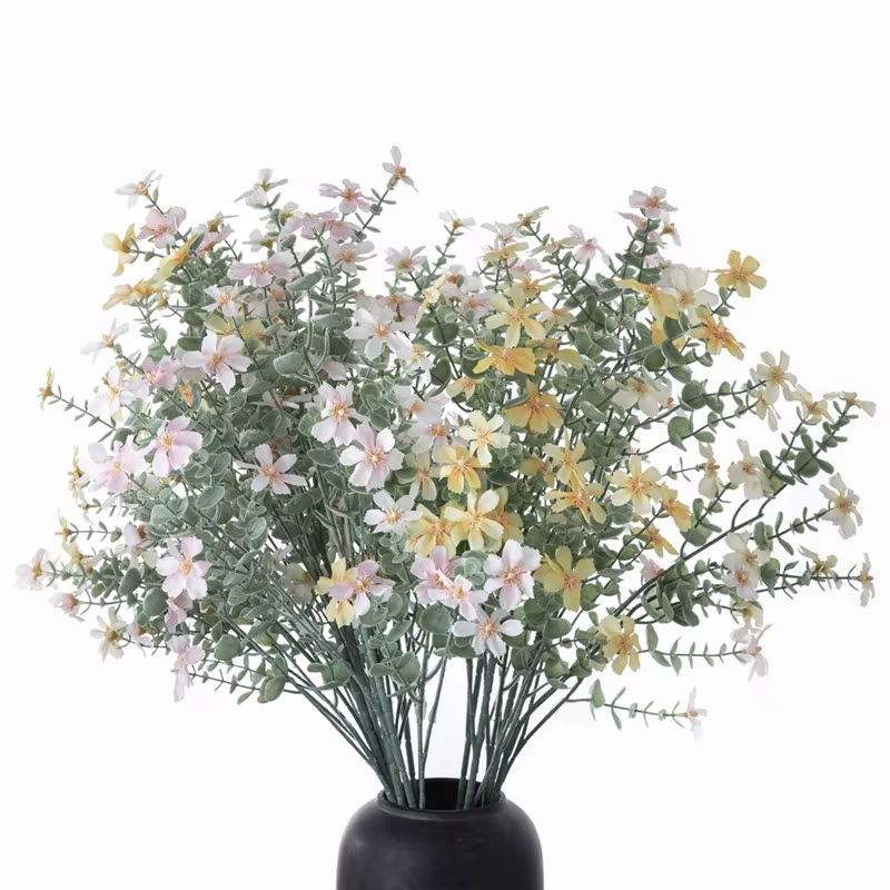 Fleurs de soie pour bouquet de mariée de mariage