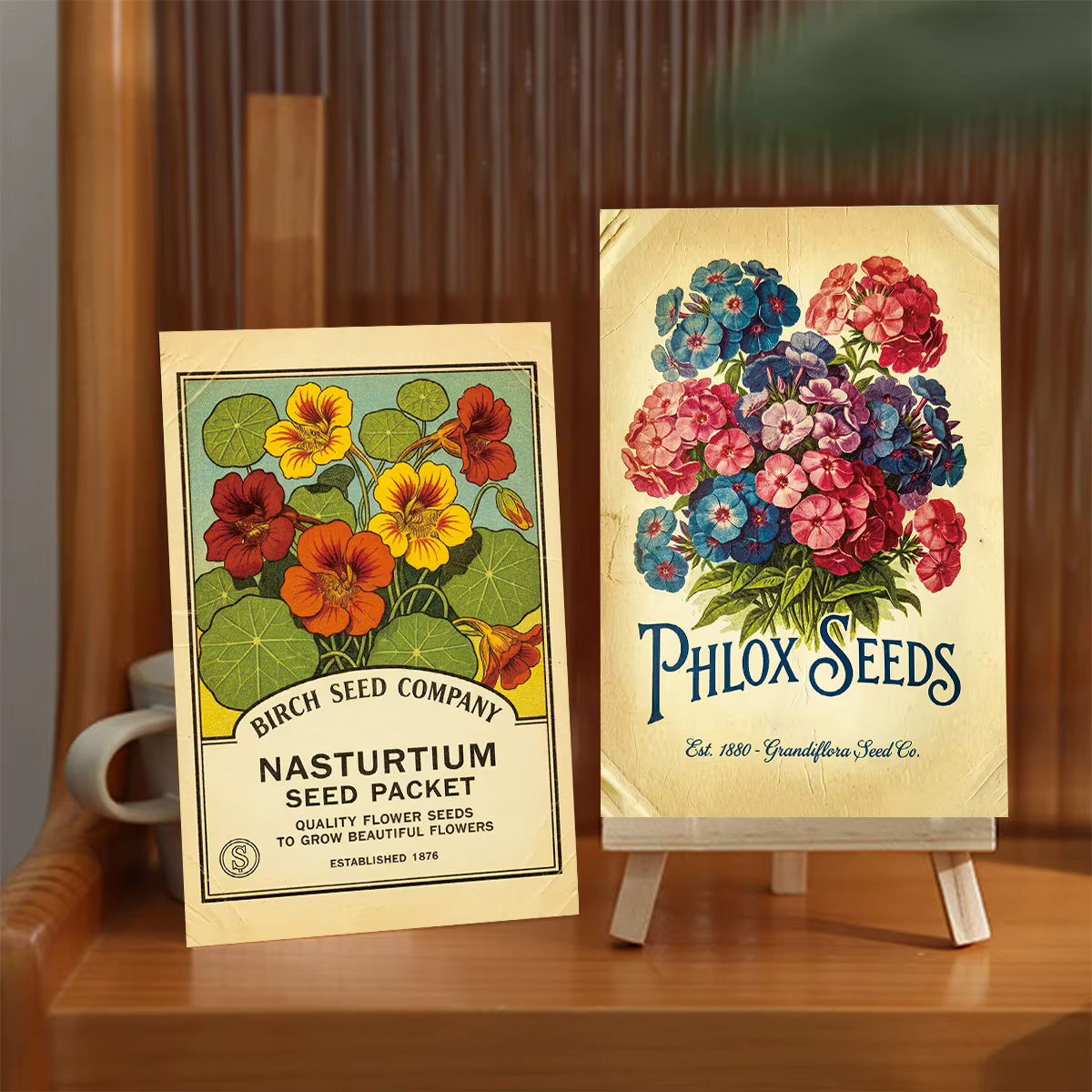 20 cartes de graines de fleurs botaniques vintage pour la décoration esthétique du jardin