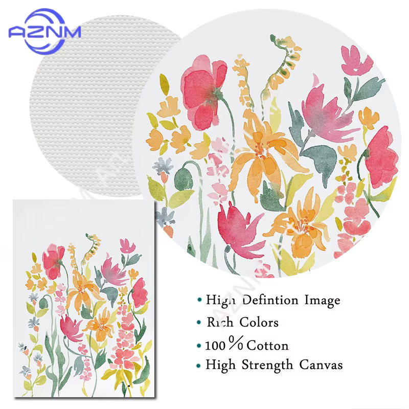 Affiches d'art mural bohème sur toile, motifs floraux botaniques et fleurs sauvages en aquarelle, pour décoration de salon