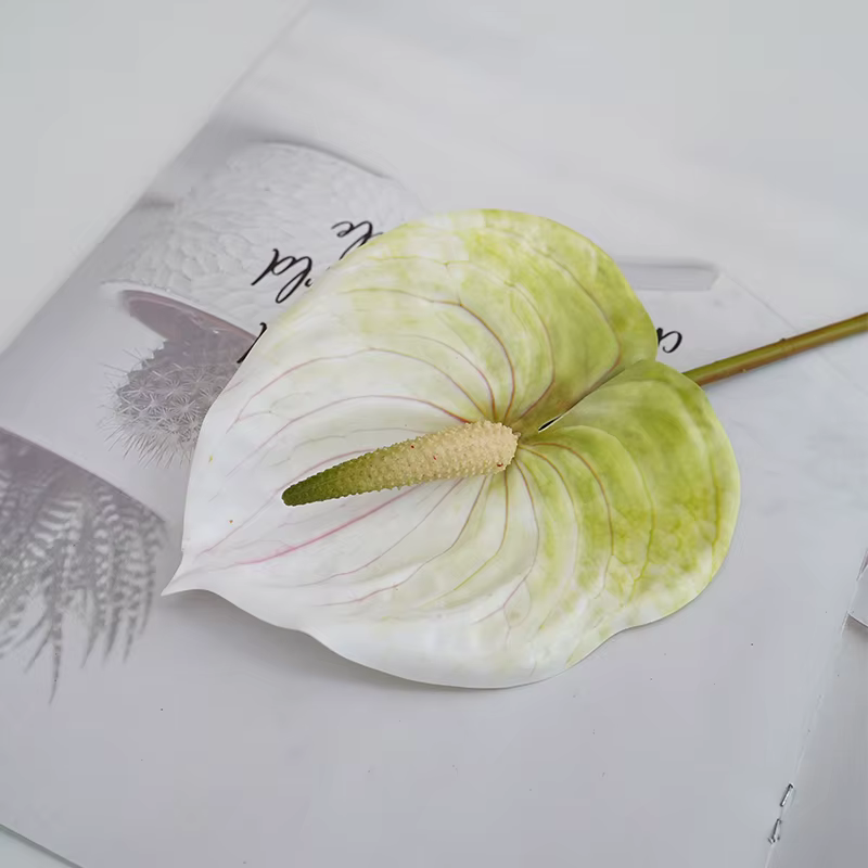 Bouquets de fleurs d' Anthurium artificielles en PU