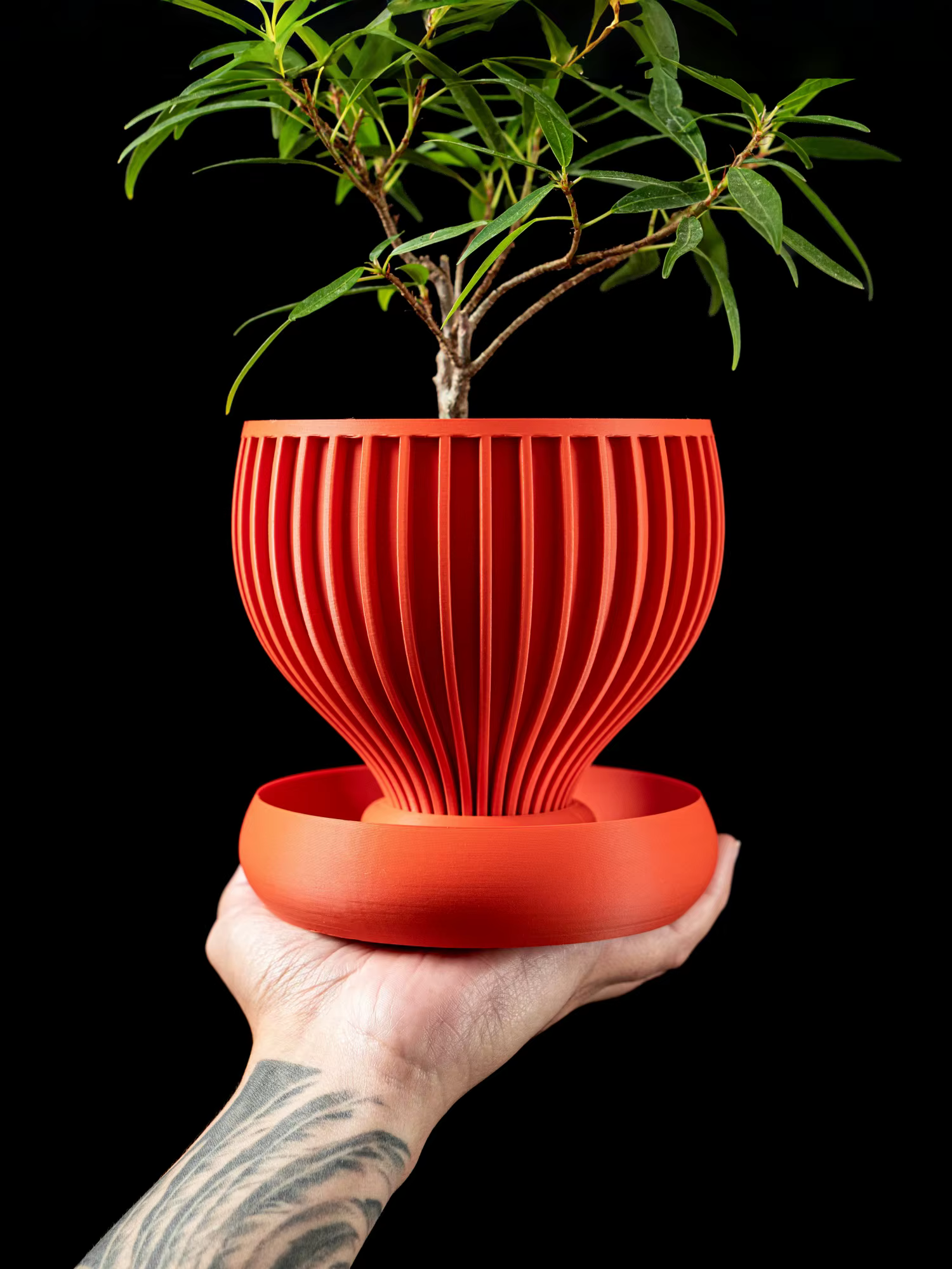 Pot à plantes moderne et minimaliste imprimé en 3D - Pot à fleurs biodégradable pour la décoration de la maison