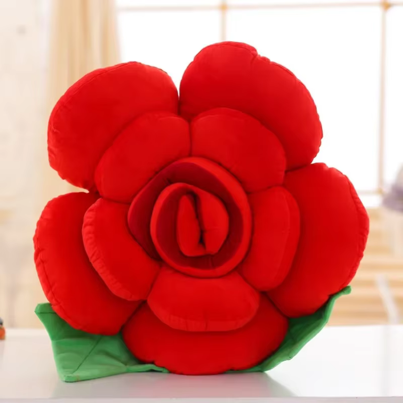 Grand coussin de canapé en forme de Rose, jouet en peluche, décoration intérieure de voiture, fourniture de fête de mariage, fleur, décoration de maison, oreiller doux au toucher