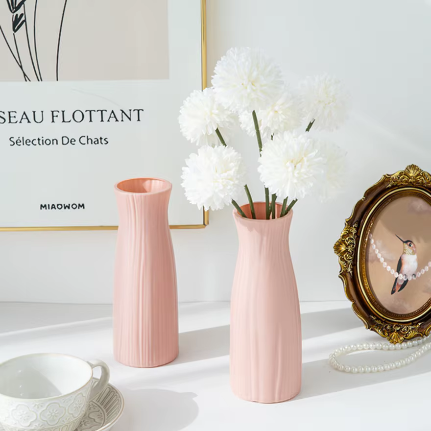Vase en plastique Imitation Céramique Pots De Fleurs De Mariage Maison Jardin En Plein Air Table BRICOLAGE Cadeau Festival Partie Cour Décor HotSelling