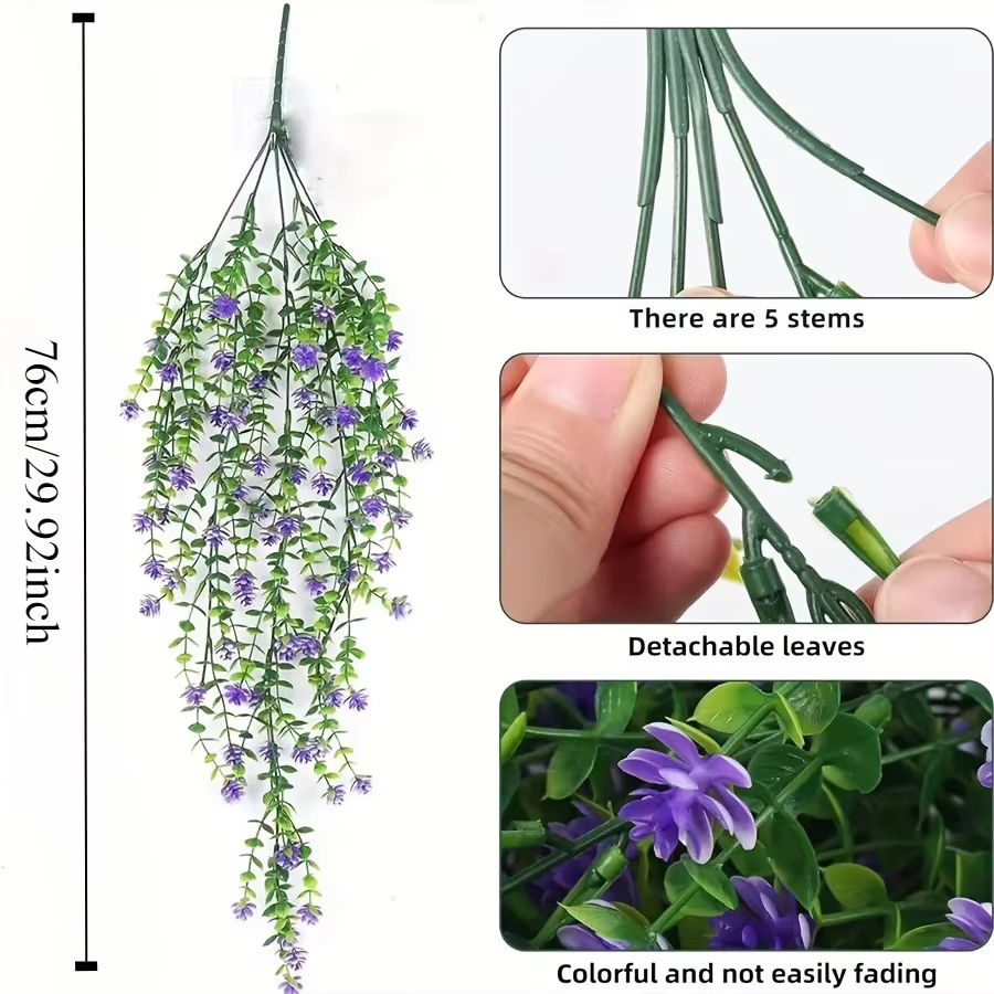 3 pièces, plantes suspendues artificielles fausse plante suspendue