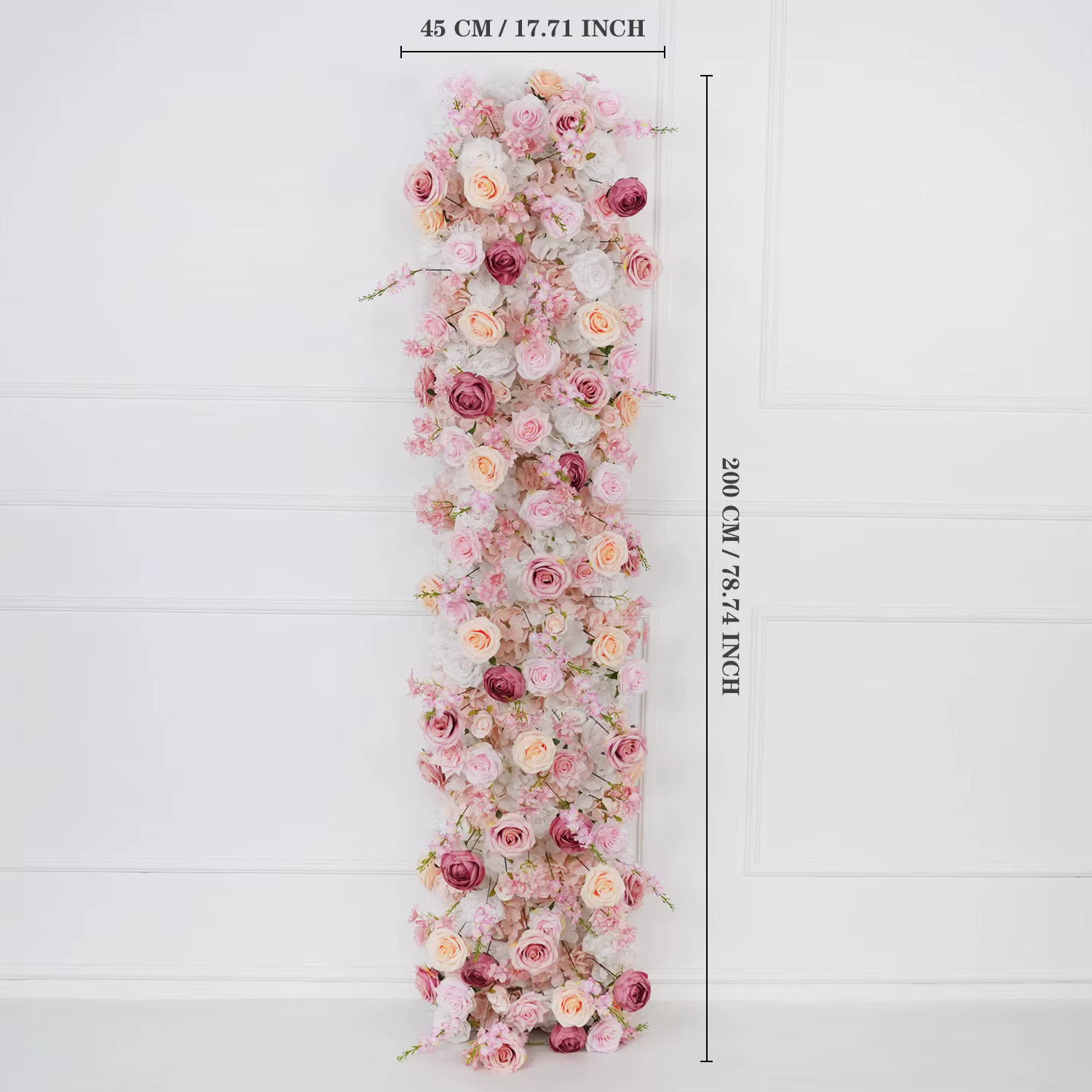 Uflower 100/200 cm luxe Rose fleur artificielle rangée Table pièce maîtresse fleurs de mariage toile de fond mur Arches décor fête florale