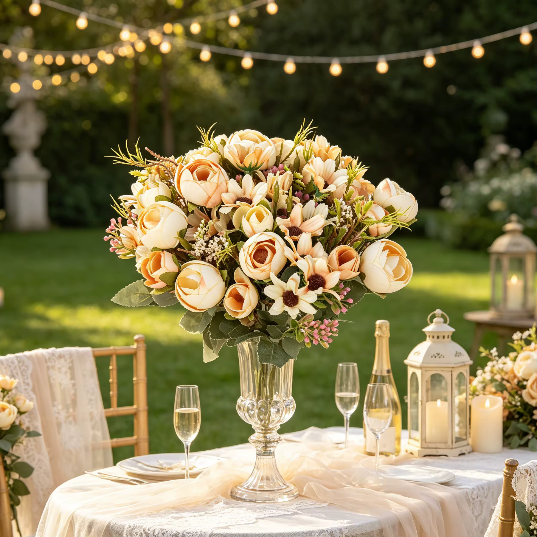 Fleurs artificielles en soie