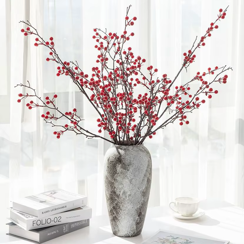Plantes Artificielles Houx Petit Fruit Rouge