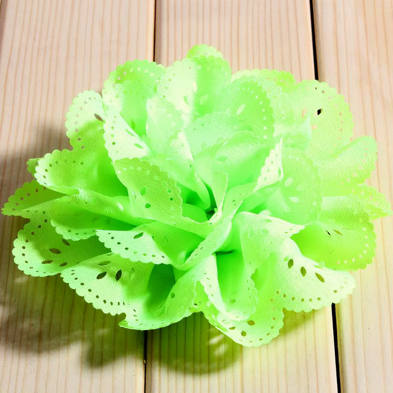 5 pcs/lot 4 "20 couleurs belle Chic doux à la main oeillet tissu artificiel en mousseline de soie fleur accessoires pour bébé fille cheveux fleurs