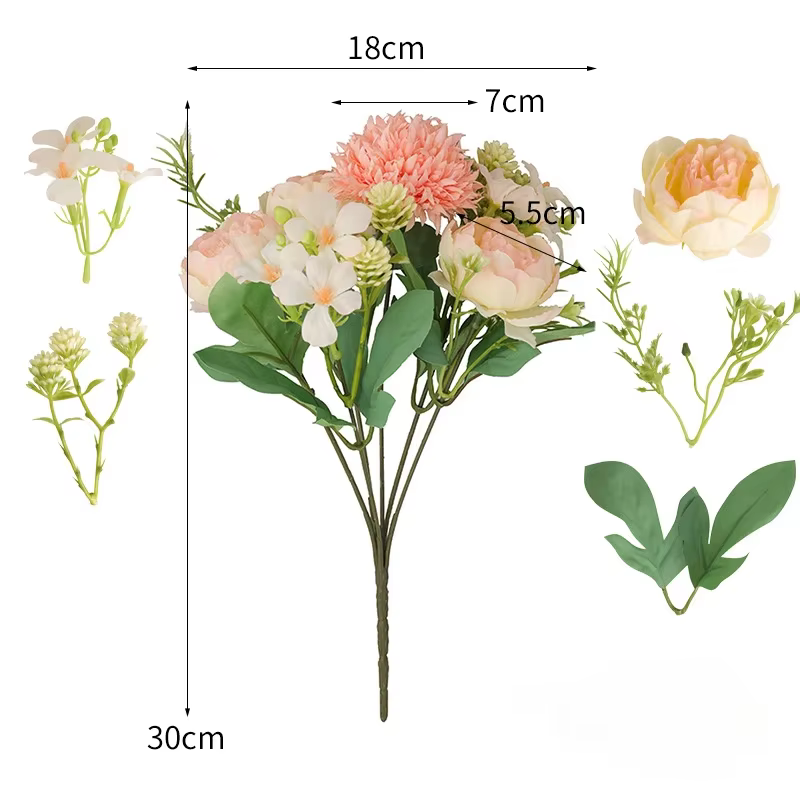 Fleurs artificielles pivoines