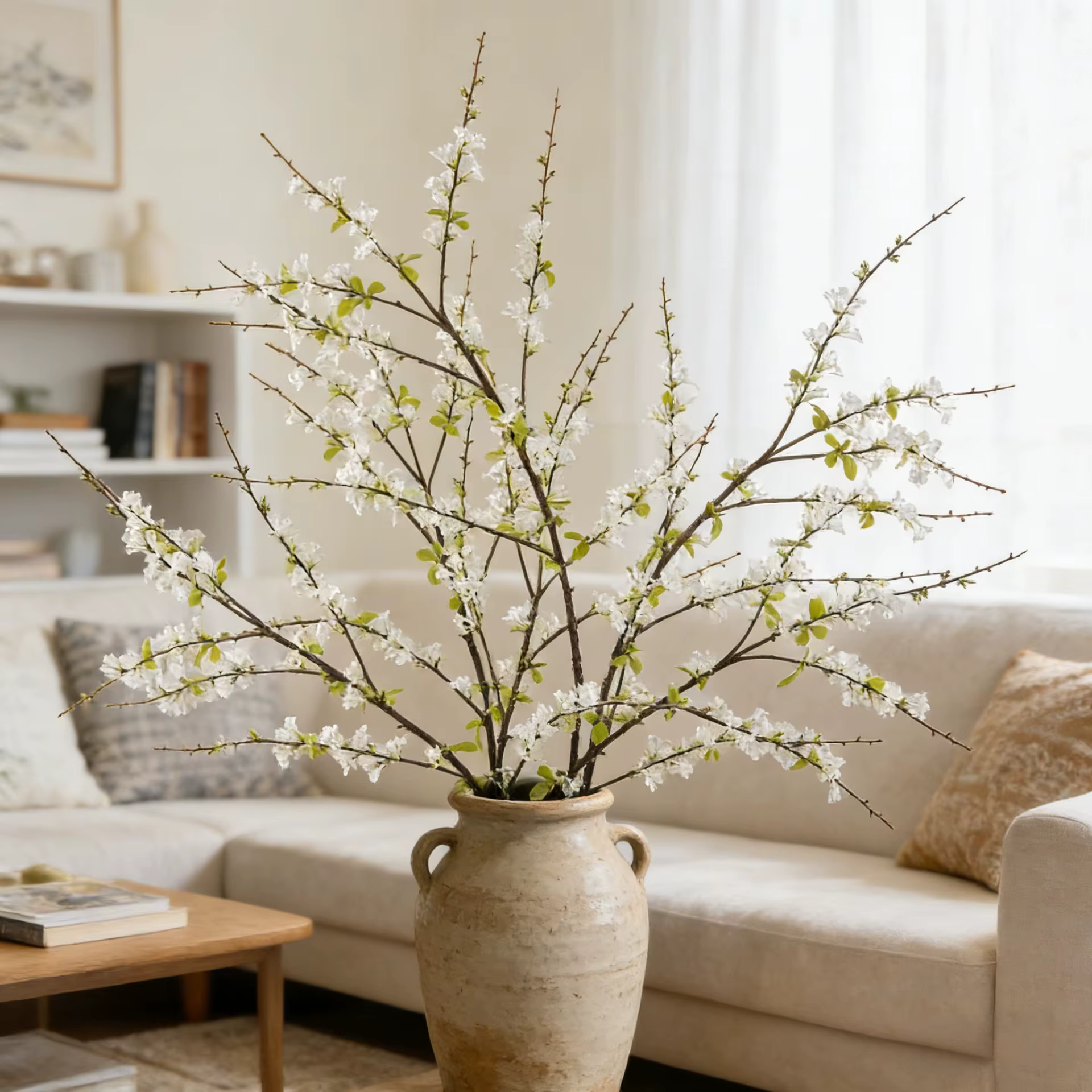 Spirea – saule de neige artificielle de 35.4 pouces