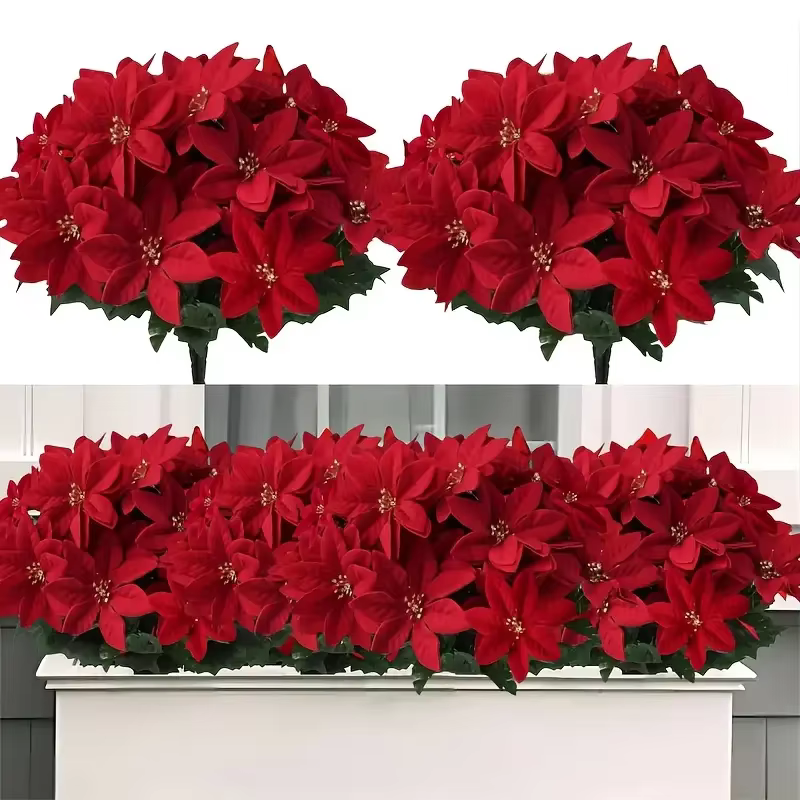 Bouquets de fleurs de noël artificielles
