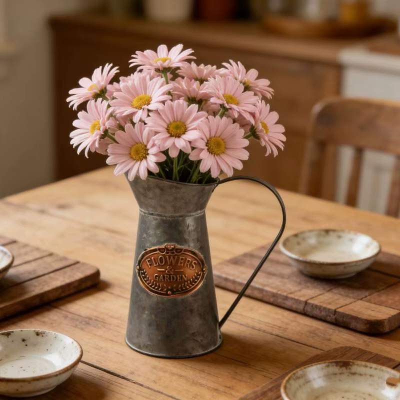 Pot fleurs en métal, Vase décoratif pratique