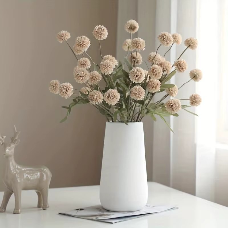 Couleur d'automne 5 têtes pissenlit Style européen-fleur de Simulation tissu fleur décoration florale artificielle