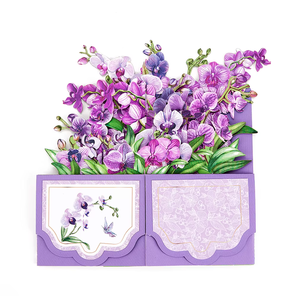 Carte de vœux à fleurs avec enveloppe