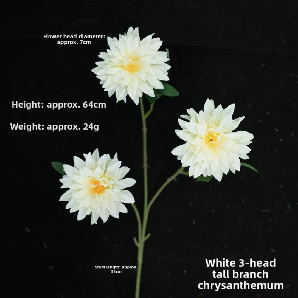 Fleur de Dahlia Artificielle de 64 cm de Long