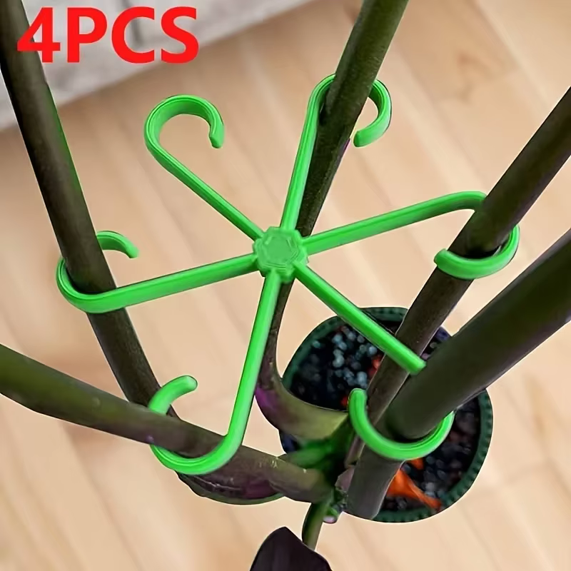 4 clips de support pour plantes en plastique