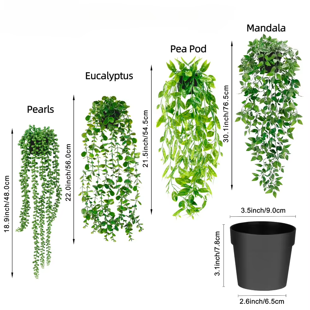 Plantes suspendues artificielles résistantes aux UV