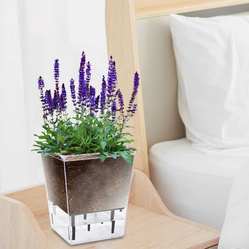 Pots à fleurs auto-arrosants avec trous de ventilation